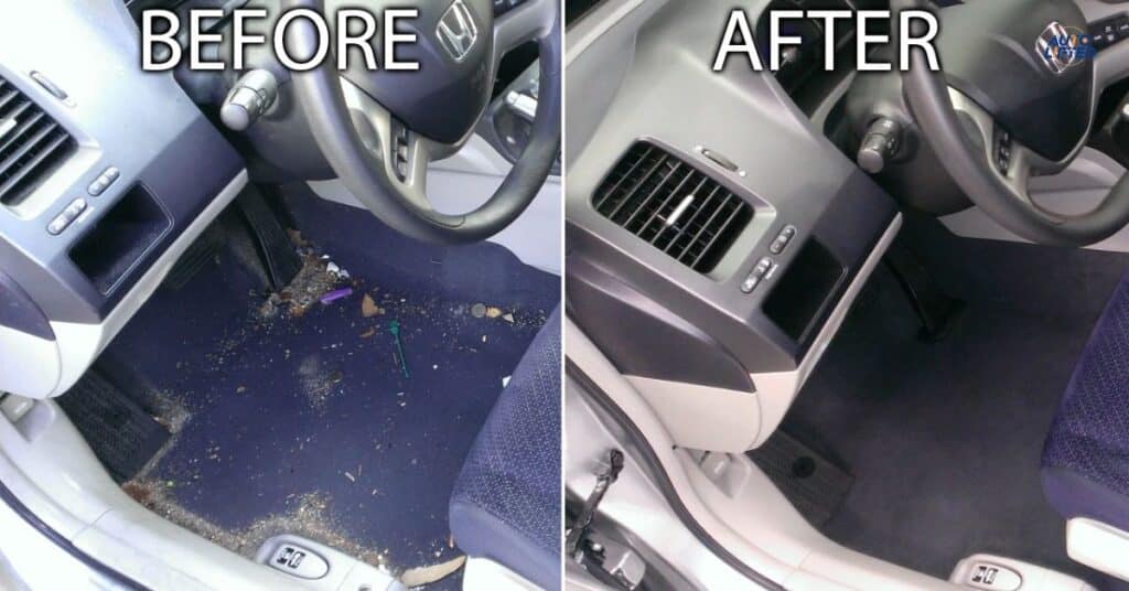 Car detailing Before and after