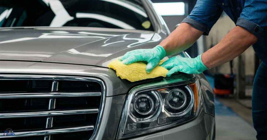 Scrub the Engine with a Detailing Brush Until Clean